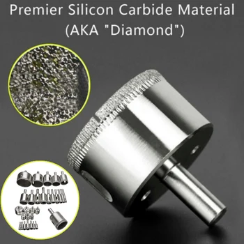 

16 Pcs Diamond Hole Drill Bit Set Glass Marble Ceramics Hole Saw Cutter Tools DTT88