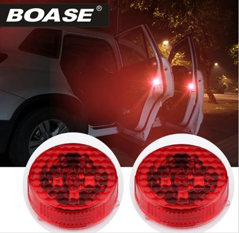 

2pcs Magnetic Car Door LED Opening Warning Lamp Safely Flash Lights Waterproof Wireless Anti Collid Signal Light Voitu