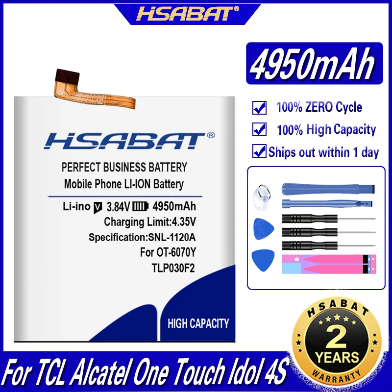 Аккумулятор TLP030F2 TLP030F1 4950 мАч для TCL Alcatel One Touch Idol 4S OT-6070 OT-6070K OT-6070O BlackBerry DTEK60 |