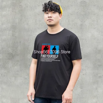 

Short Sleeve Male Big Size Men's Wear T Shirt Loose Handsome Top Plus Fat Plus Fat