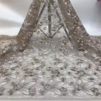 

Sequins Lace Fabric 2019 African Tulle Lace Fabric Embroidery African French Lace With Sequins For Nigerian Wedding Dress