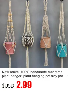 Hot sales 100% handmade macrame plant hanger flower /pot hanger for wall decoration countyard garden