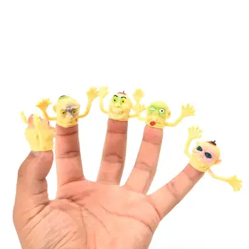 

6Pcs Zombie Witch Mini Finger Sleeve Puppets Kids Interactive Halloween Toy Finger Puppets theater Plush Toys for Children Gifts