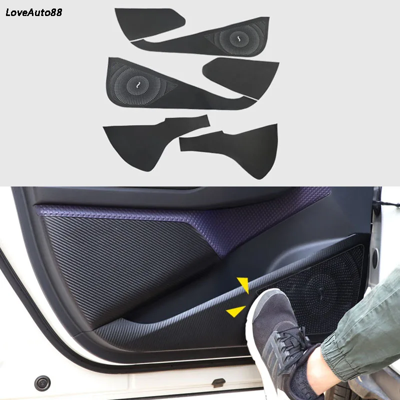 

Door Leather Protector Pad Door Plank Anti Kick Pad Anti-dirty Mat Cover Sticker For Toyota CHR C-HR 2016 2017 2018 2019 2020