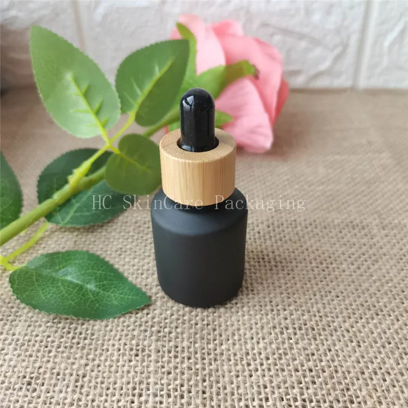 

15 мл/30 мл матовый черный флакон-капельница мини Стекло бутылка эфирное масло, дисплей флакон, небольшой духи на основе сыворотки коричневый образец контейнер