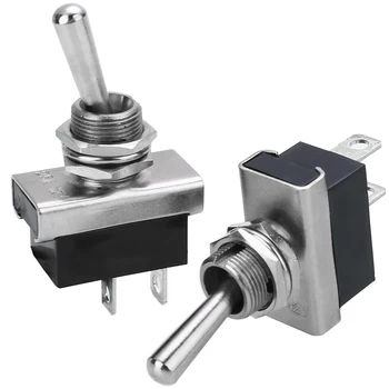 

Miniature On Off Small Toggle Switch Heavy Duty with Waterproof Cover 12V 25A Fits 12.5mm Hole