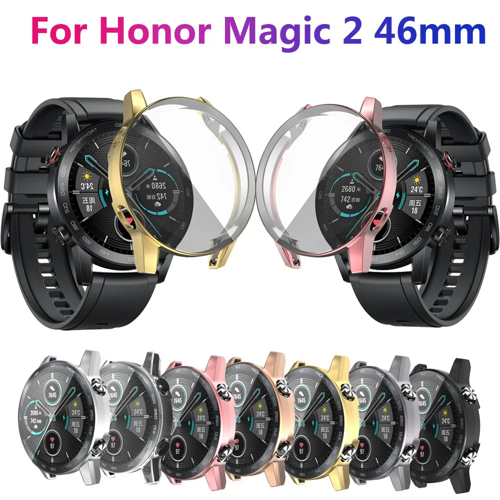 

All-inclusive Electroplated for Huawei Honor Magic watch 2 46mm tpu Antifriction soft protective cover tpu case protection watch