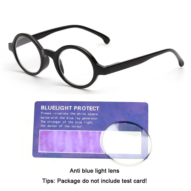 JM Spring Hinge Round Reading Glasses Women Men Diopter Magnifier Presbyopic Glasses Black +0.5 +6 anti blue light 1