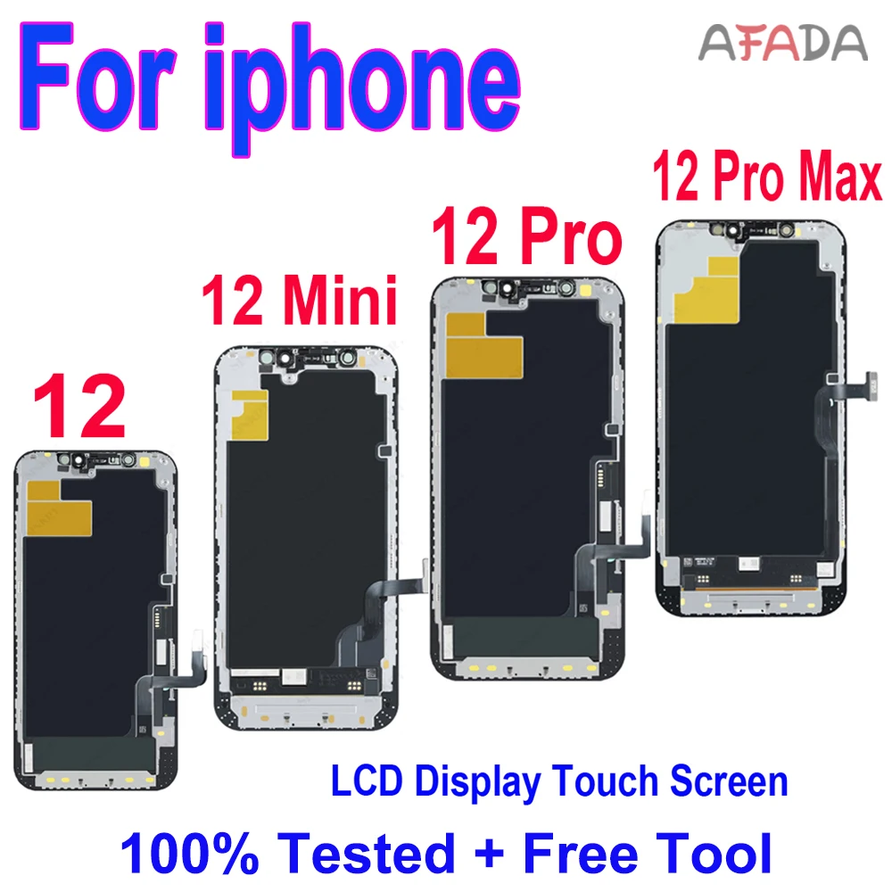 

AAA++ For iPhone 12 iPhone 12 Mini iPhone 12 Pro iPhone 12 Pro Max LCD Display Touch Screen Digitizer Assembly Replacement
