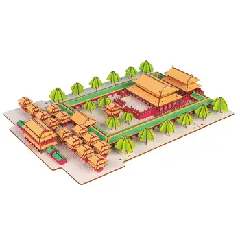 

510Pcs DIY Hand-Made Confucian Temple Model 3D Wooden Puzzle Toys High-Precision Laser Cutting Jigsaw Children Educational Toy