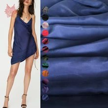 Китайская дешевая фабричная разноцветная однотонная утяжеленная купро Песочная промытая поддельная шелковая ткань для одежды telas stoffen SP5409