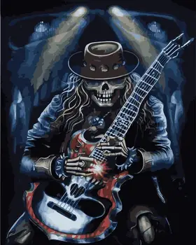 

Painting By Numbers DIY Dropshipping 40x50 60x75cm Crazy rock music slut Figure Canvas Wedding Decoration Art picture Gift