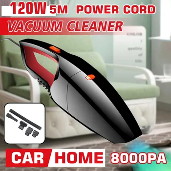 

120W Powerful Car Vacuum Cleaner 8000pa High Suction For Car Wet/Dry dual-use Vacuum Cleaner Handheld 12V Mini Car Aspirateur