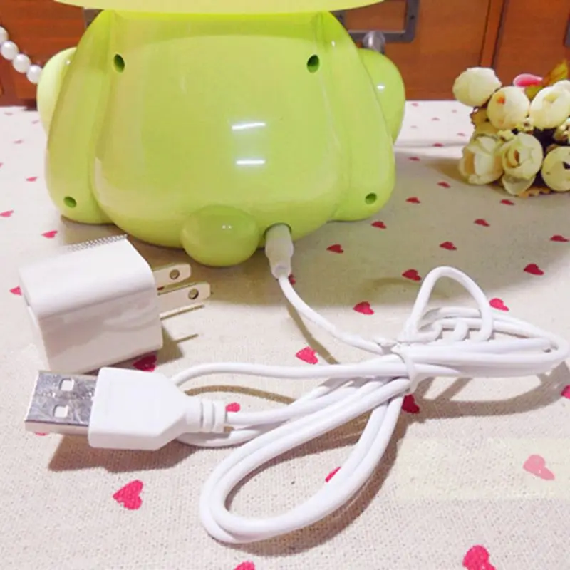 Детский Настольный светильник, милые очки, кролик, вилка в USB, сенсорный переключатель для дома U90A