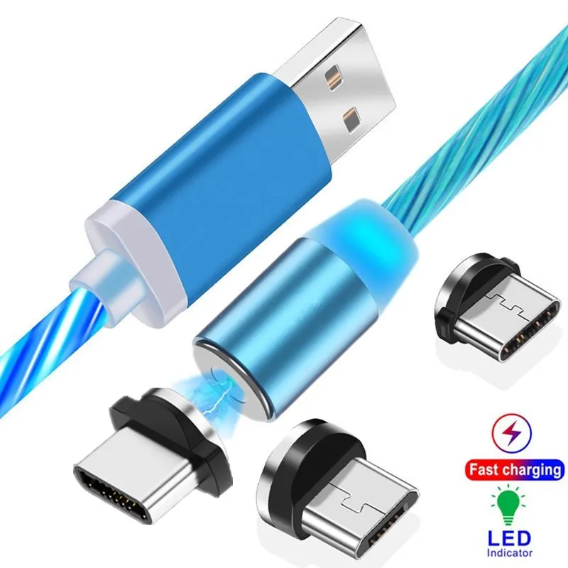 МАГНИТНЫЙ световой светодиодный светильник USB зарядное устройство кабель для samsung Galaxy S10 A90 5G A50 A30 A20 A10 M10 шнур Быстрая зарядка магнит