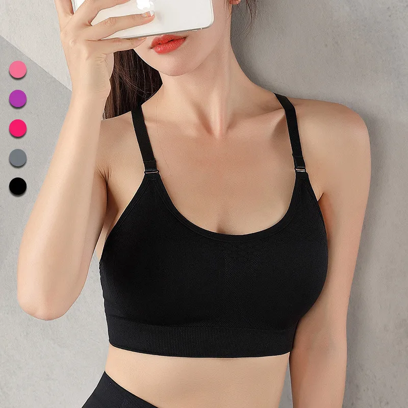 Sports Bra Gym Athletic Fitness Clothing Padded Sexy High Strength