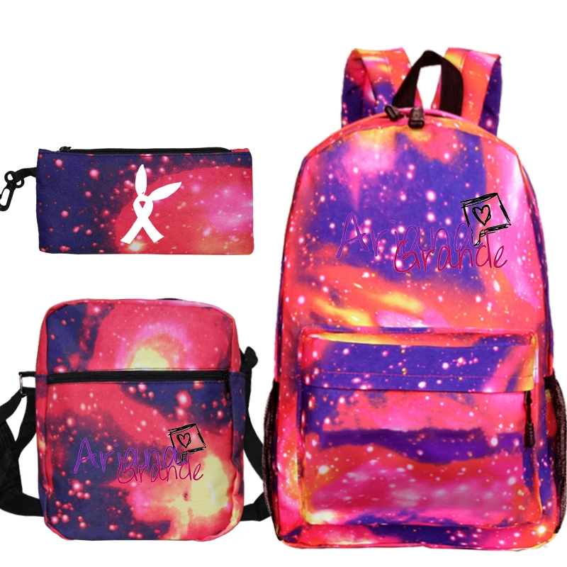 11 Mochila Ариана Гранде 3 шт./компл. рюкзак школьные сумки для мальчиков и девочек Путешествия Рюкзак Для Ноутбука Для женщин рюкзаки+ плечо сумки через плечо+ сумка для ручек - Цвет: 11