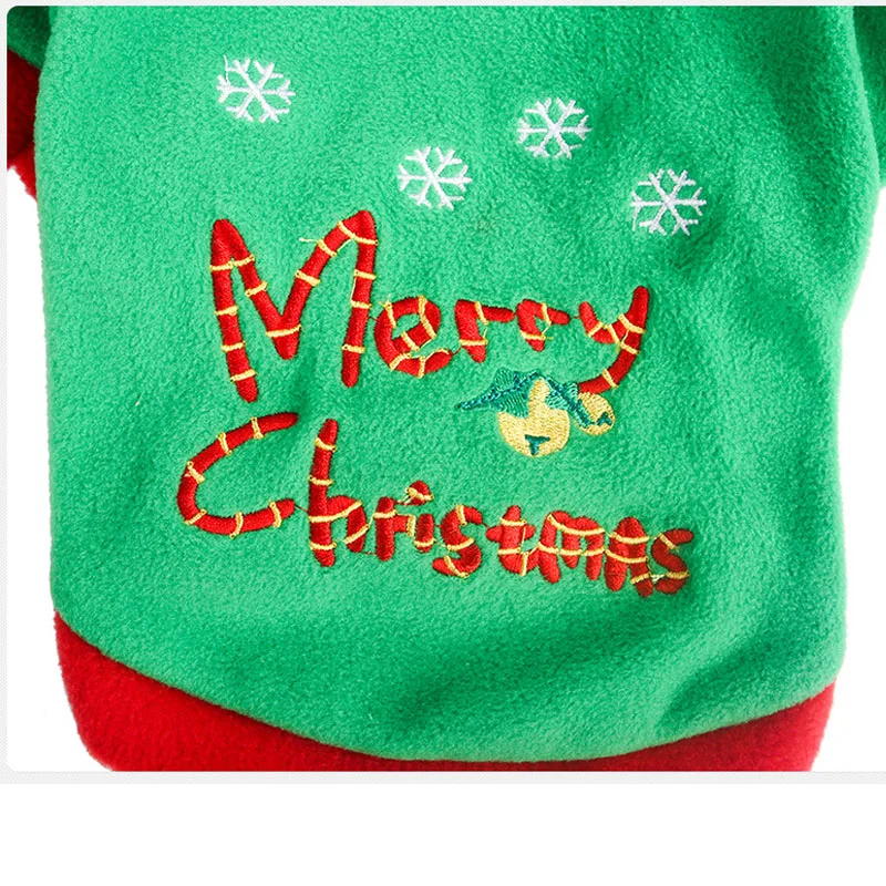 Одежда для маленьких собак, рождественское пальто, толстовки с капюшоном для мопса, пуделя, с надписью «Merry Christmas», Одежда для питомцев, щенков, кошек, собак, верхняя одежда, куртки 29399