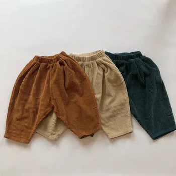 

Spring Autumn Kids Baby Boys Girls Loose Corduroy Pants Children's Clothing Casual Pant Baby Boys Girls Thicken Children Pants