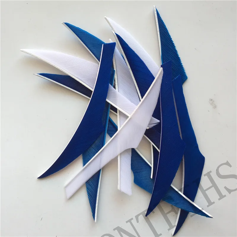 Penas para Flechas de Caça Tiro com Arco Real do Rei Ontfihs Polegadas Arrow Fletching Pena Peru Pluma Acessórios 100 Pcs 4 4 100 Pcs ONTFIHS 4 Polegadas Arrow Fletching