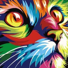 Раскраска по номерам для взрослых Раскраска по номерам кошка животные Дети schilderen op nummer malen nach zahlen