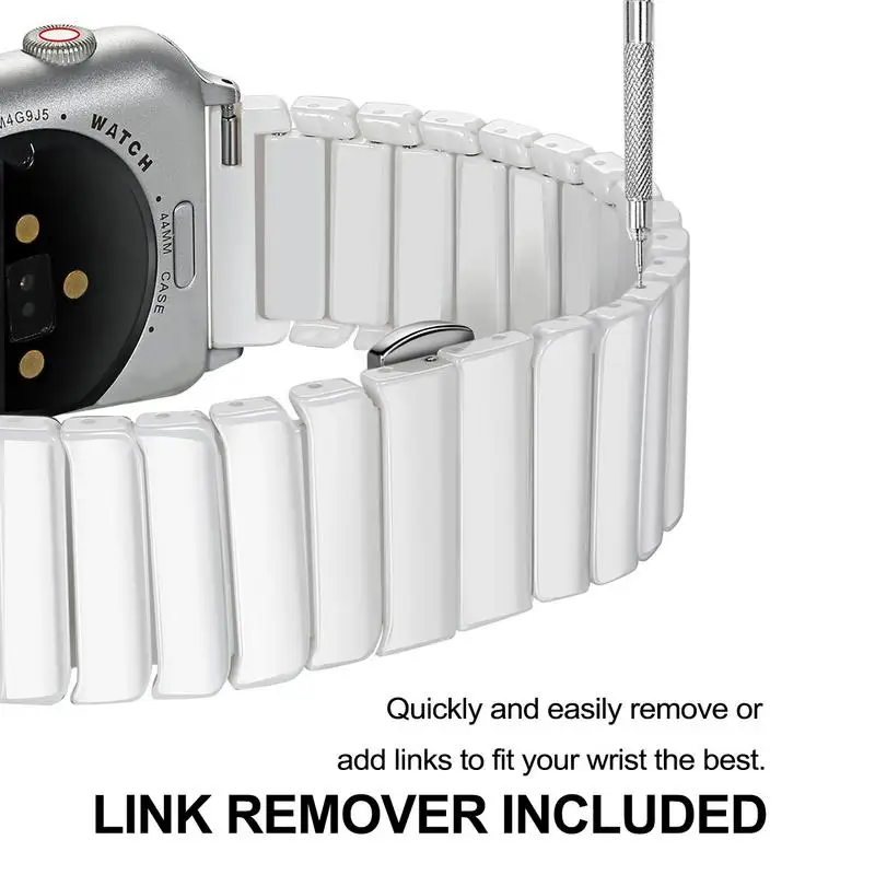 Новый керамический ремешок для часов iWatch Apple Watch 44 мм 42 40 38 серии 5 4 3 2 1 женщин и