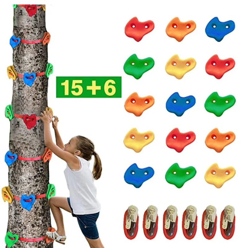 21pcs внутренний наружный настенный камни игрушки для детской площадки без винтов
