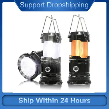 

Portable Solar Camping Tent Light Emergency lighting Camping Light Lantern Solar Power Collapsible Lamp Flashlight Dropship