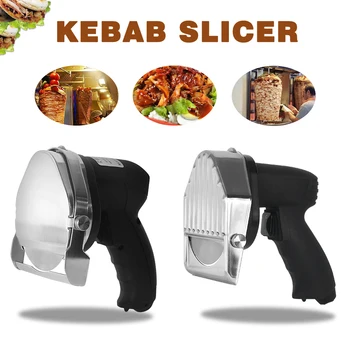 

Electric Shawarma Grill Machine Stainless Steel Kebab Slicer Home Handheld Commercial Roast Meat Cutter Gyro With Two Blades