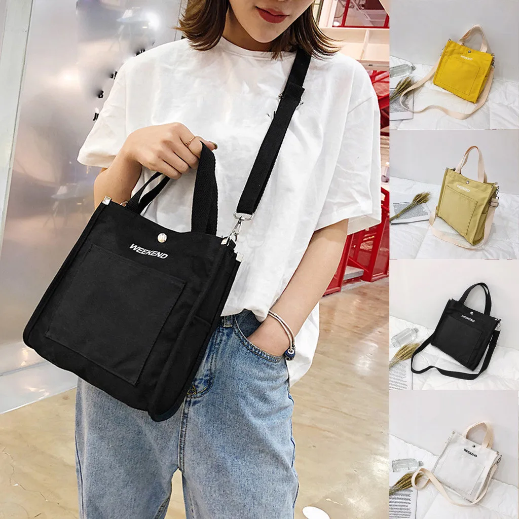 Женские сумки-тоут с буквенным принтом, Холщовая Сумка через плечо, сумка для покупок, Женская Студенческая сумка для ноутбука, сумка для серпермаркета, сумка для путешествий, многоразовая 30H