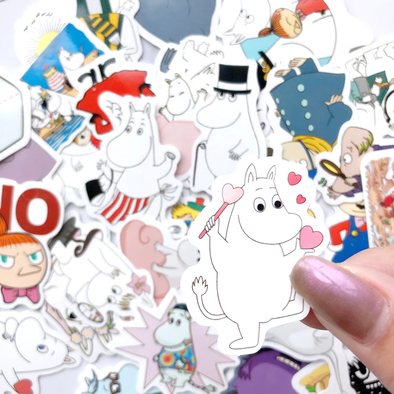 40 шт. мультфильм прекрасный Moo min стикер s детские игрушки декоративная наклейка на книгу автомобиля гитары Холодильник стикер s