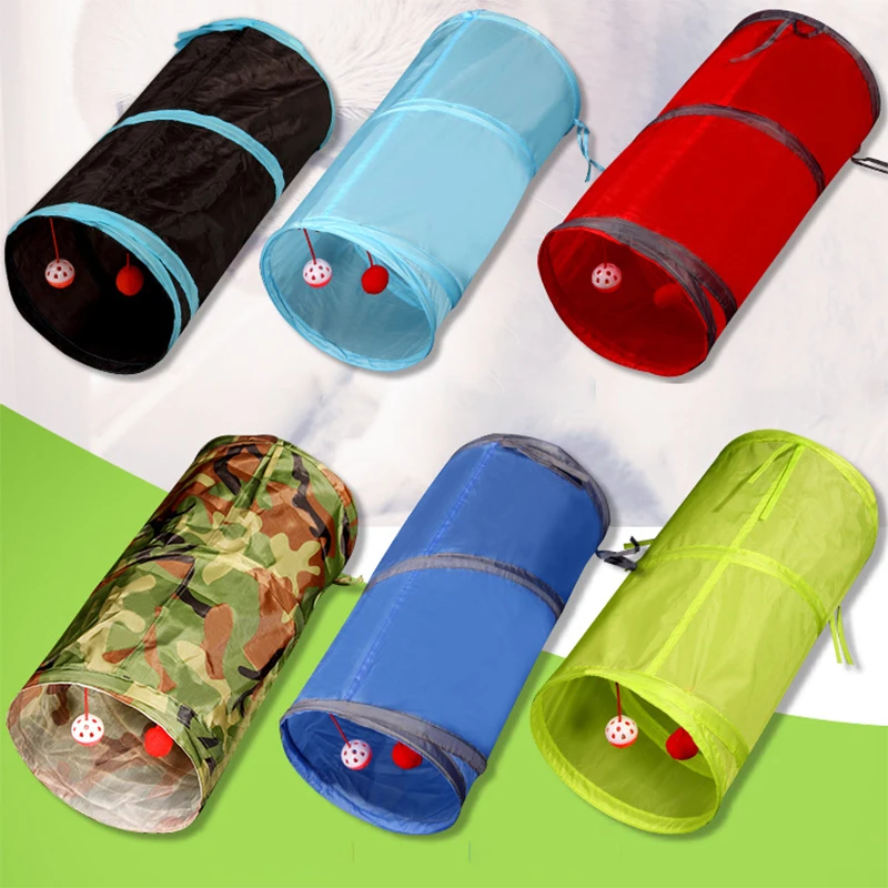 Pet Cat Tunnel Toys Foldable Pet Cat Kitty Training Interactive Fun Toy Tunnel Bored For Puppy Kitten Rabbit Play Tunnel Tube