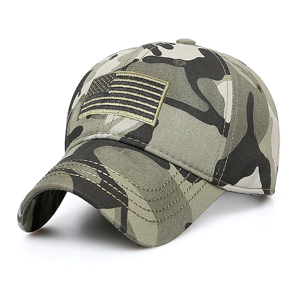 Для мужчин Для женщин Snapback Спорт на открытом воздухе Бейсбол Кепки регулируемый флаг шаблон Камуфляж Кемпинг военные Пеший туризм шляпа Повседневное Рыбная ловля - Цвет: Камуфляж