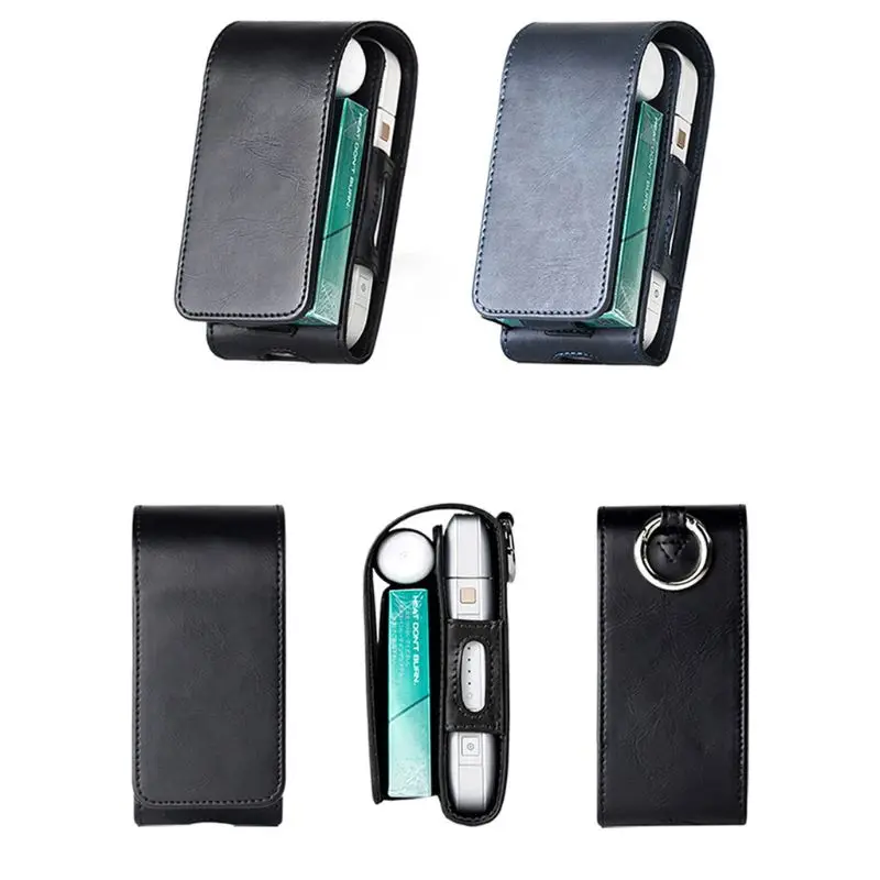 Портативная сумка из искусственной кожи для IQOS 2,4 Plus III, универсальный чехол черного и синего цвета, чехол