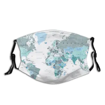 

Adventure Awaits World Map Reusable Face Mask with Filter PM2.5 Anti Haze Dustproof Mask Protection Mask Respirator Mouth Muffle