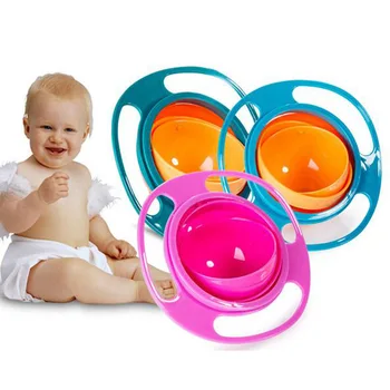

Er tong wan 360-Degree Rotating Balance Bowl tuo luo wan UFO Bowl Baby Bowl
