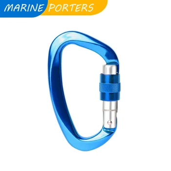 

D Shaped Carabiner 12KN 4 Colors Keychain Hook Spring Snap Clip Aviation Aluminum Camping Hiking Climbing Accessory Travel Kits