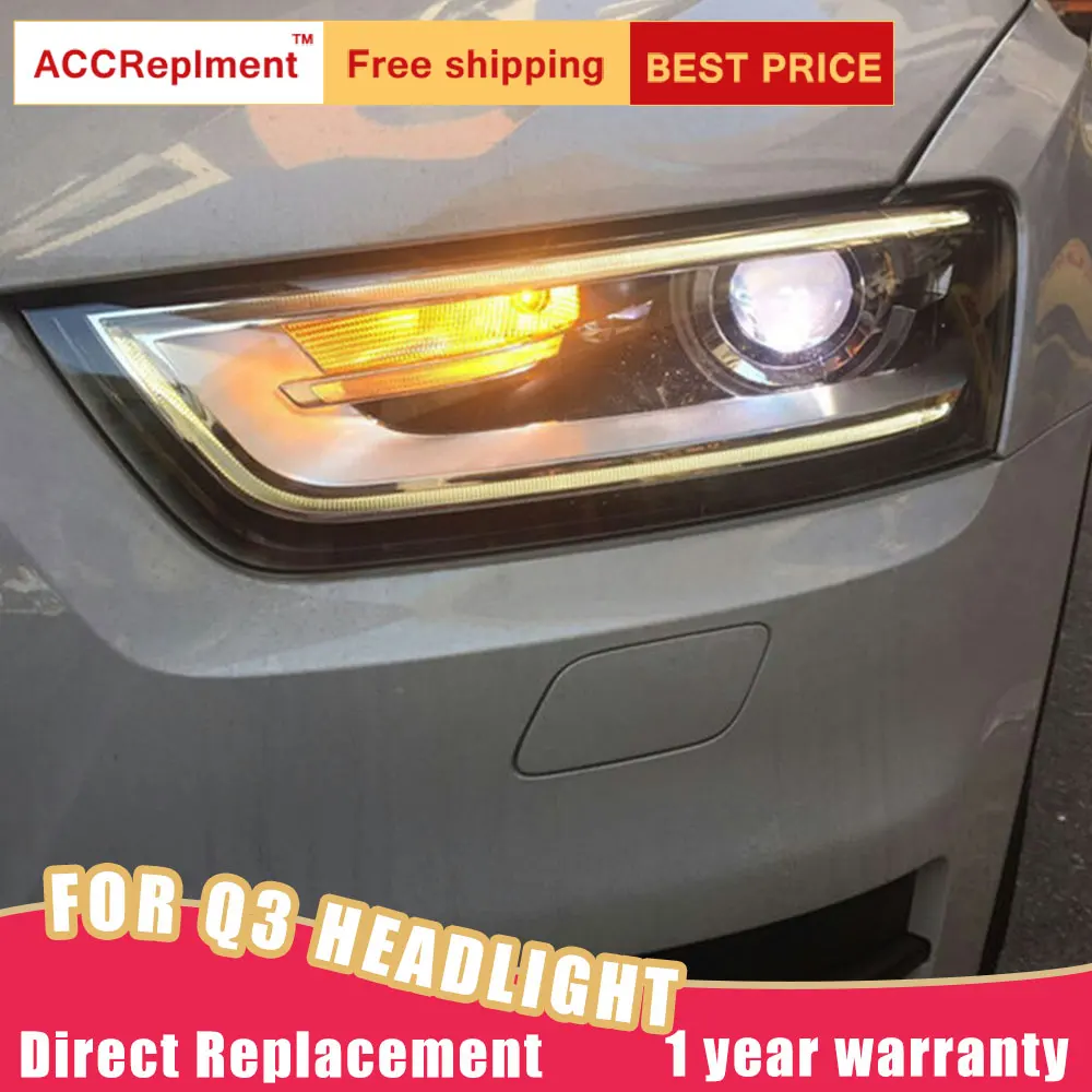 2 шт. светодиодный ные фары для Audi Q3 2013-2015 Автомобильные ангельские глазки