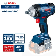 Bosch Gds 18V-400 Accudraaislagmoeraanzetter Machine 400Nm Elektrische Wrench 1/2 