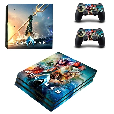 YSP4P-3108 Наклейка для PS4 Pro Aquaman Skin виниловая для sony Playstation 4 Pro консоль и 2 контроллера PS4 Pro Аксессуары для игр - Цвет: YSP4P-3108