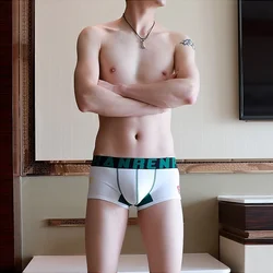 New Cotton Mid-Waist Letters Comfortable Men's Underwear Boxer Pants Boxer Pants Stitching Personality Tight-fitting Large Size