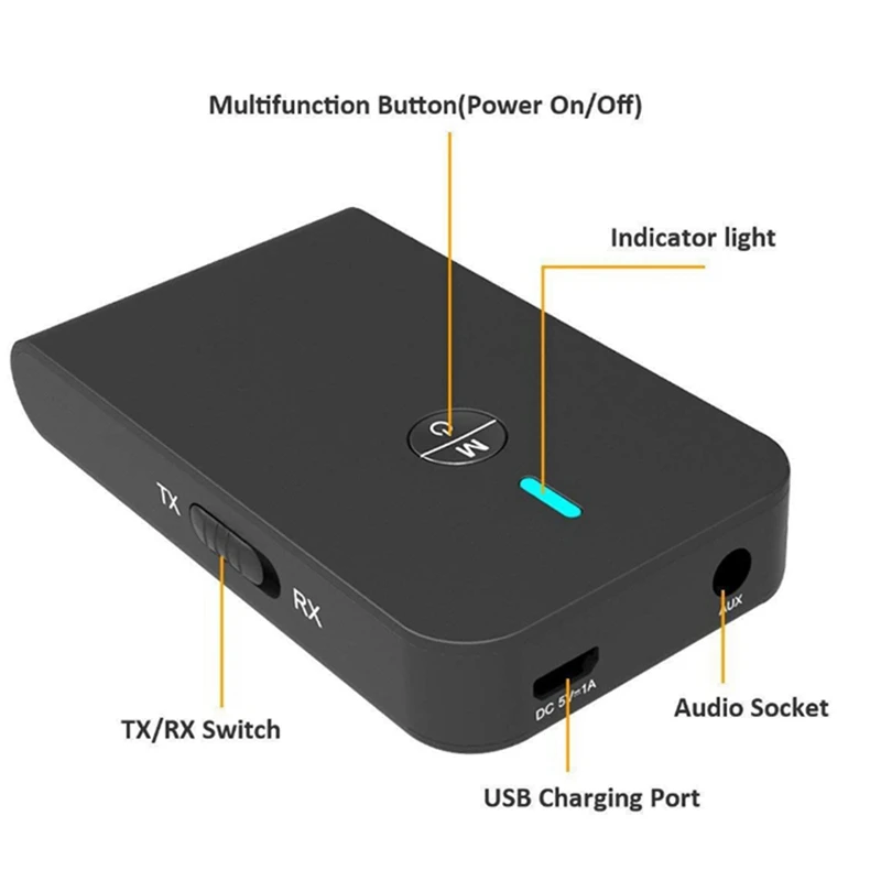 1 Set Bluetooth Headset MP3 Headset Headset 1 Set 2 in 1 Bluetooth 5 0 USB Transceiver Receive o Adapter
