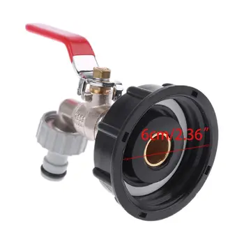 

IBC Tank Adapter TANK DRAIN ADAPTER S60X6 To Brass Garden Tap With 1/2" Hose Fitting Oil Fuel Water Wholesale dropshipping
