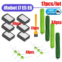 Accesorios cepillo Cepillo Lateral filtro Hepa para iRobot Roomba i7 E5 E6 serie Robot aspiradora de espaã a