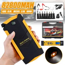 82800 мА/ч, 600A автомобиль скачок стартер Мощность банк Портативный автомобиля Батарея усилитель Зарядное устройство 12V пусковое устройство бензин дизельный автомобиль стартер