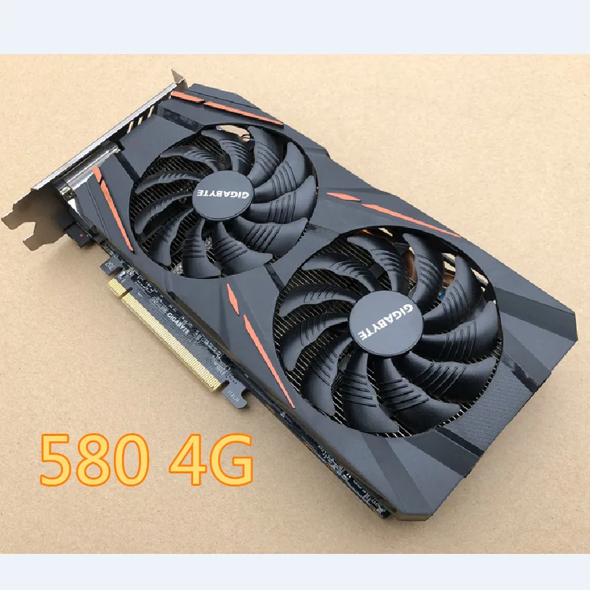 Видеокарта GIGABYTE RX 580 4 Гб 500 бит GDDR5 графические карты для AMD серии VGA RX580 б/у DisplayPort HDMI