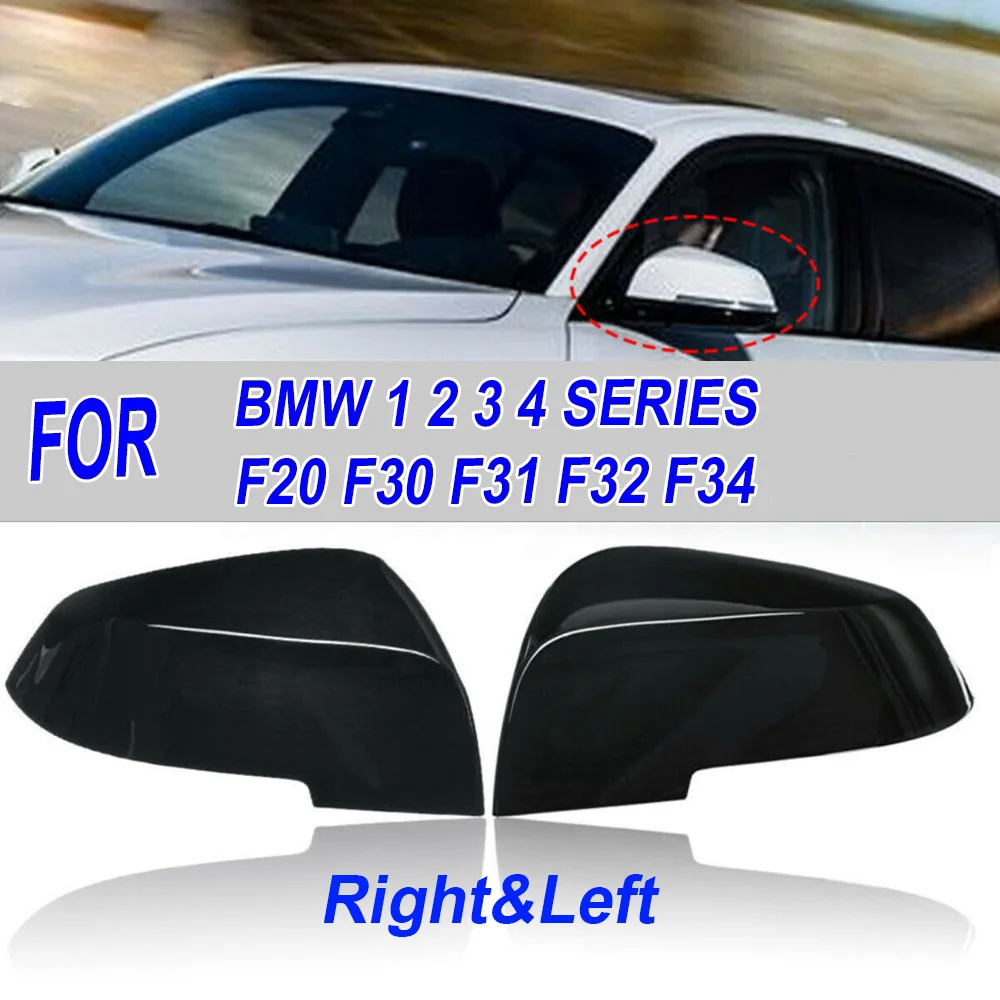 

1 Pair Gloss Black ABS Car Rear View Mirror Covers For BMW 3 Series F30 Sedan 2012-2018 Car Decoration Accessories Mirror Cover
