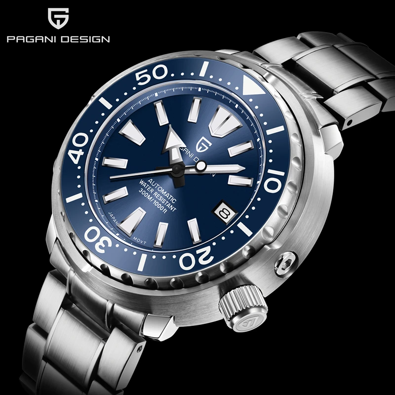 PAGANI DESIGN New 300M Diving Mechanical Wristwatch Luxury Sapphire Glass NH35A Movement Ceramic Bezel Automatic Men's Watches 1