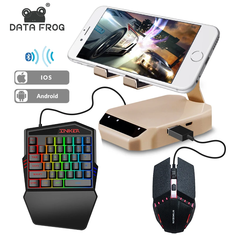 Bluetooth клавиатура и мышь DATA FROG конвертер для ПК адаптер игр PUBG мобильный геймпад