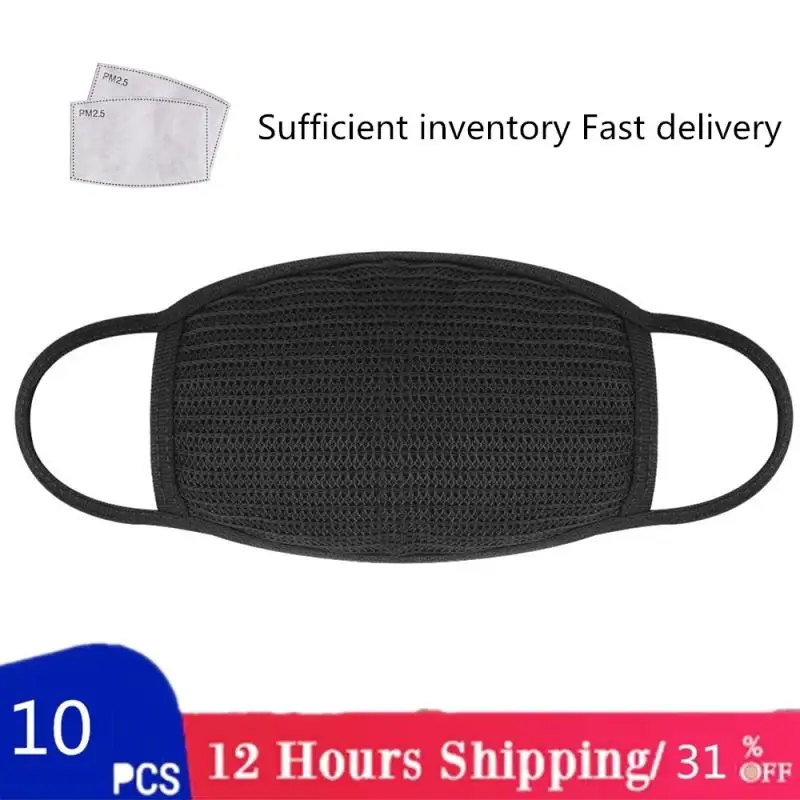 

10pcs black protective mask washable protective mask Dust mask face mask mask Respirator 98% Filterability filter